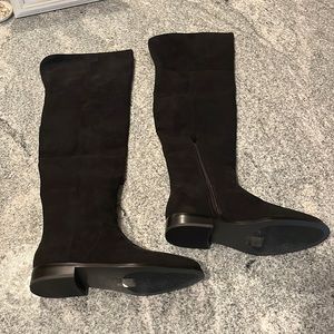 JCREW FACTORY- NWOB- faux suede over the knee boots- size 7 1/2 - never worn